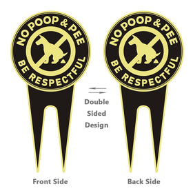 Aukstimes double-sided sign delivers 360° visibility for yards.