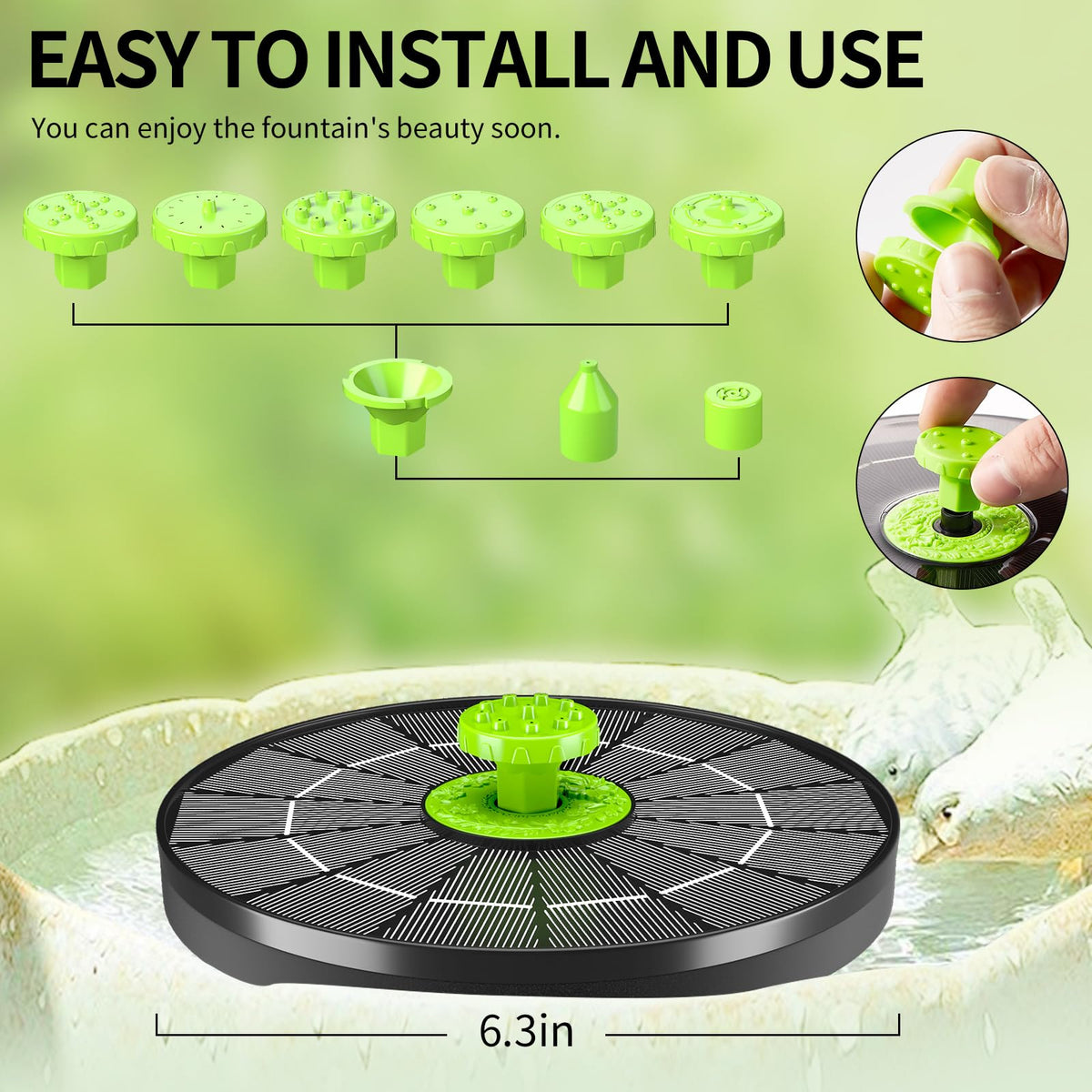 Aukuel complete kit ready-to-use for patios and ponds