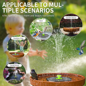 Aukuel garden fountain in sunlight showcases vibrant, maintenance-free display