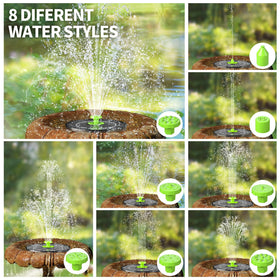 Aukuel garden fountain in sunlight running without wires