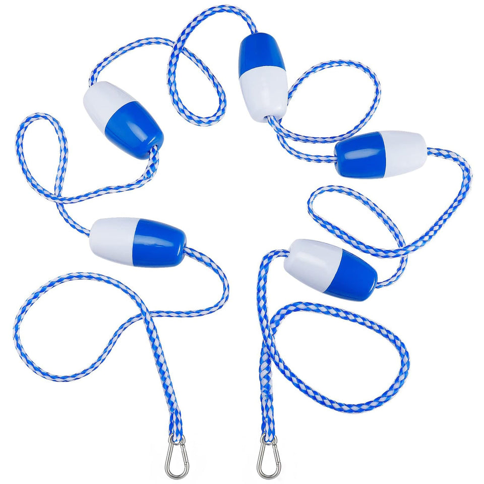 Aulock pool safety rope with floats ready to mark depth zones.