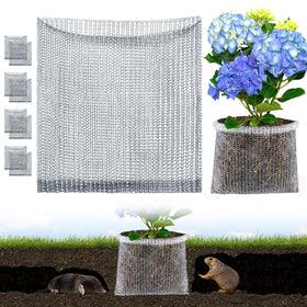 Aulock 5gal guard basket setup protects plant roots from burrowing pests.