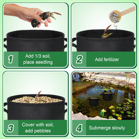 Aulock bag suitable for aquatic plants and lotus, ideal for pond setups.