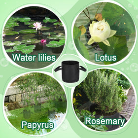 Aulock reusable aquatic pots hint at sustainable pond planting options.