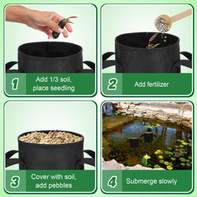 Aulock safe for pond life material emphasizes koi and fish-friendly cultivation.