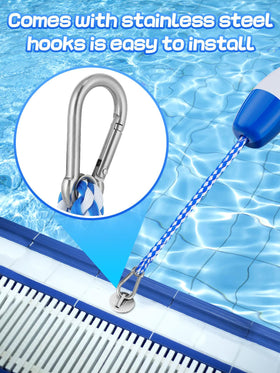 Stainless steel hooks are pre-assembled for quick, secure installation.