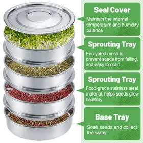 Aulock mesh tray 1 supports even germination with fine drainage.