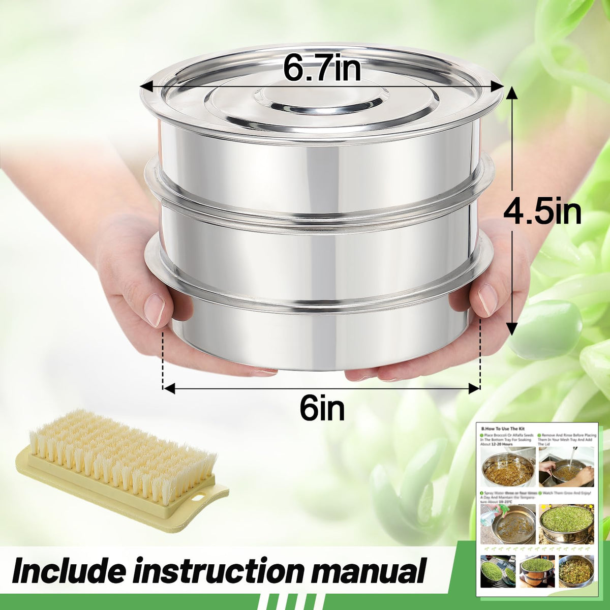 Aulock 6-inch tray highlighting capacity for multiple seed types