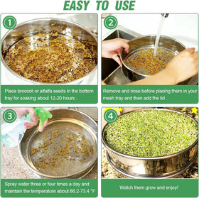 Aulock wide seed application demonstrating versatile home sprouts