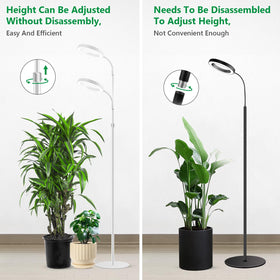 Living room setup using Aumtrly floor light for practical plant growth.