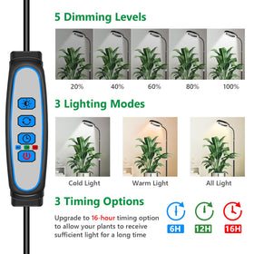 Aumtrly Grow Lights flexible gooseneck for precise light direction