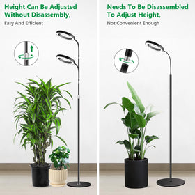 Aumtrly Grow Lights set up over an indoor plant display for optimal coverage