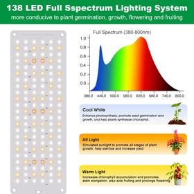 Aumtrly slim grow light hangs easily to save space on shelves.