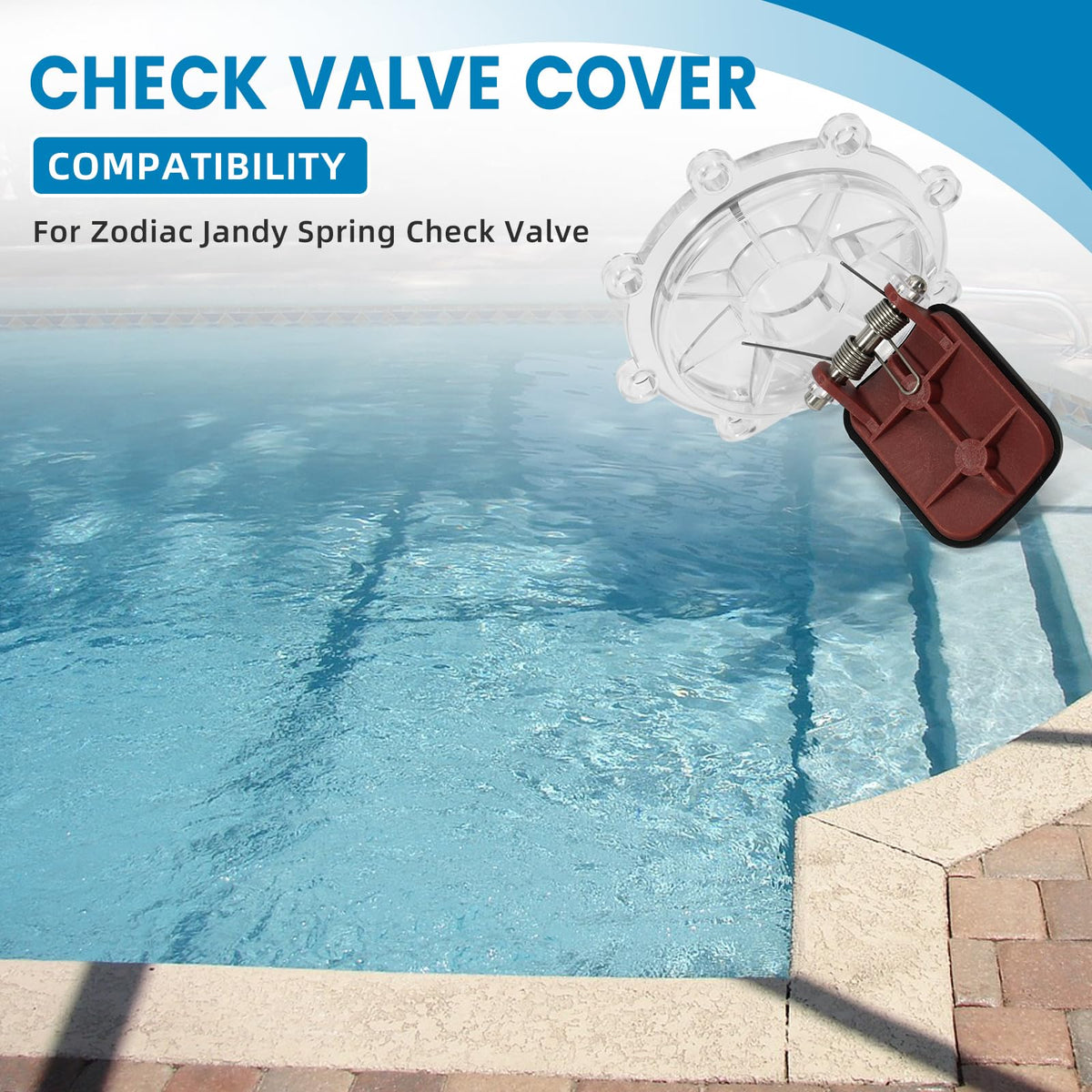 Aumzong check valve cover with flapper detail for proper flow