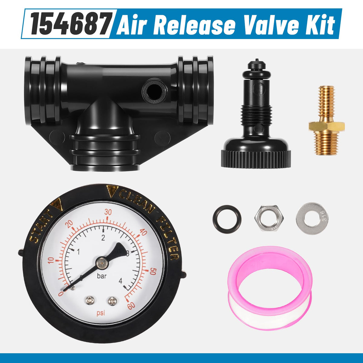 Aumzong pressure gauge included in kit for precise monitoring during service