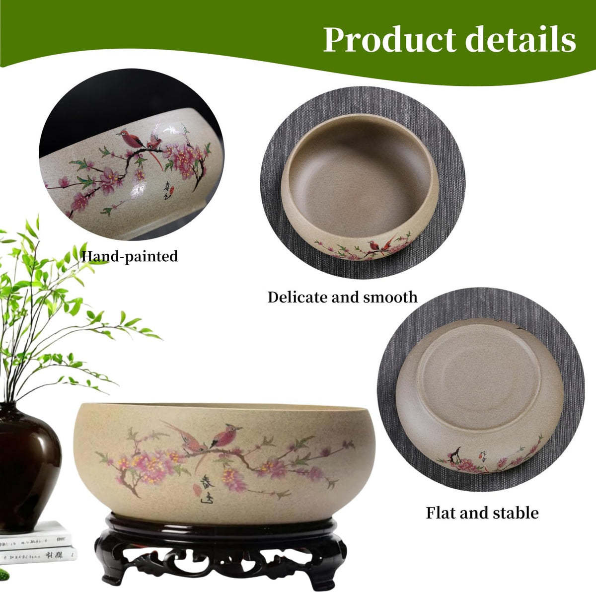 Aunosit Lotus Bowl close-up shows durable ceramic texture and craftsmanship.