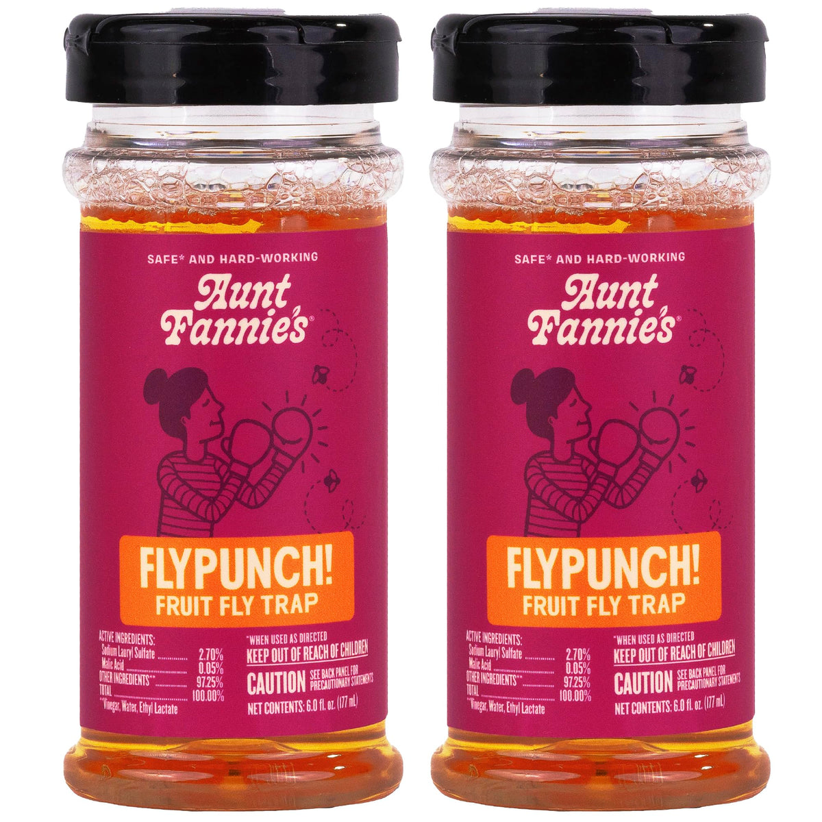 Aunt Fannie's FlyPunch trap ready-to-use in a kitchen to tackle fruit flies.