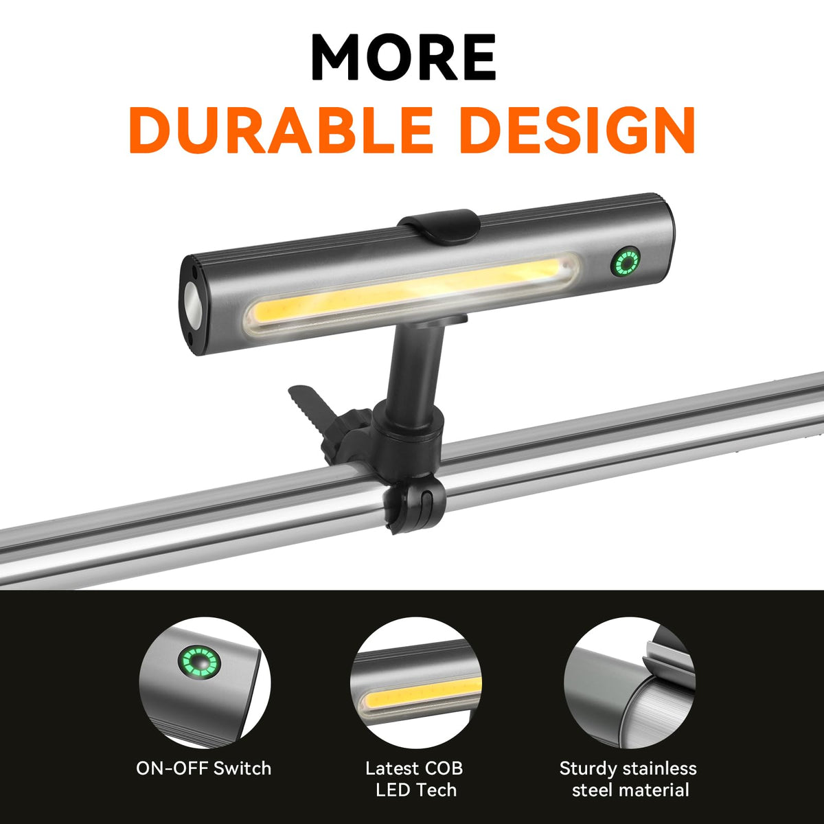 AuntyFey grill lights have an aluminum body that withstands high heat.