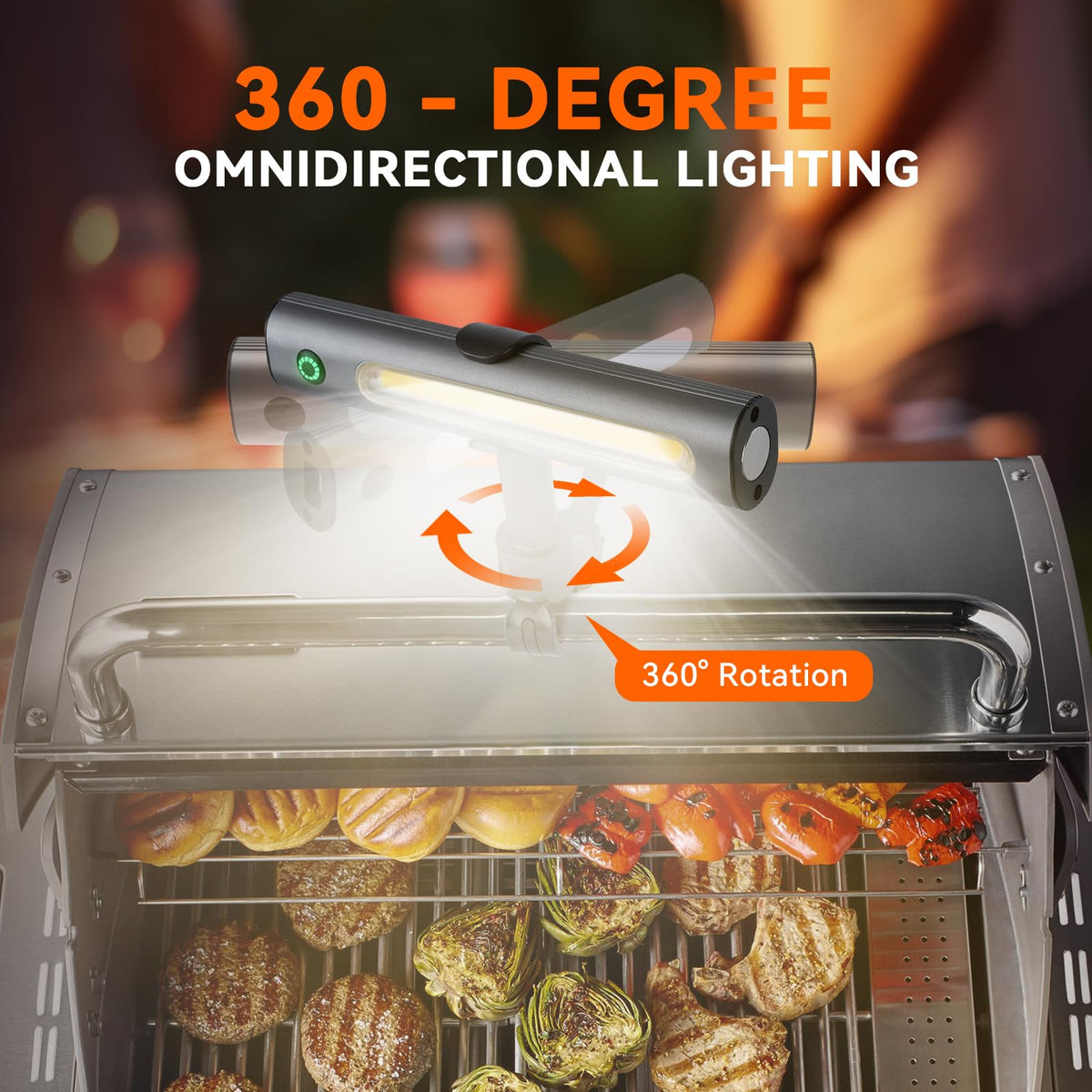 AuntyFey grill lights are compact and portable for camping.