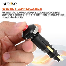 Easy installation of the Aupoko piezo igniter into a shell or tube.