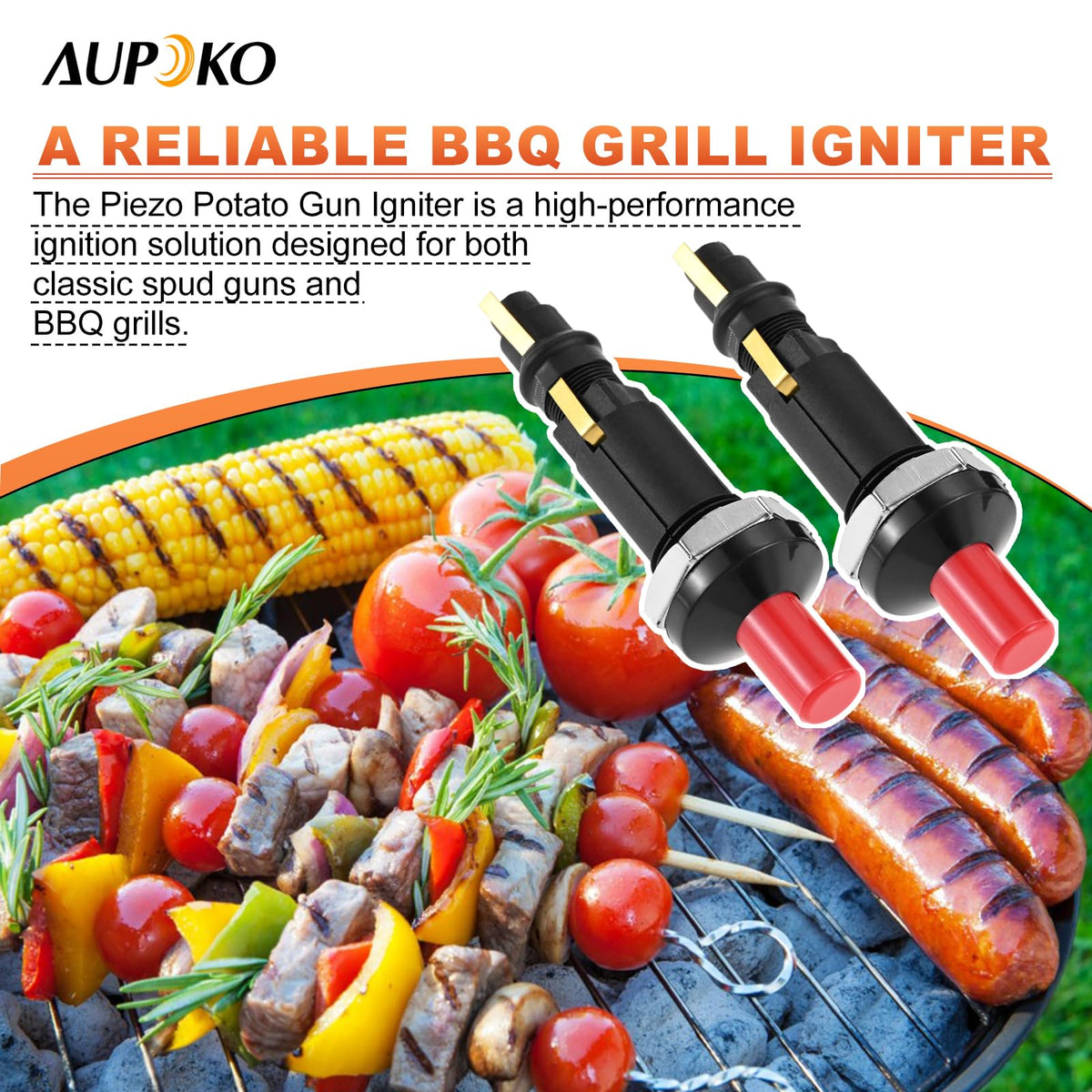 Aupoko igniter rated for -20°C to 120°C in outdoor conditions.