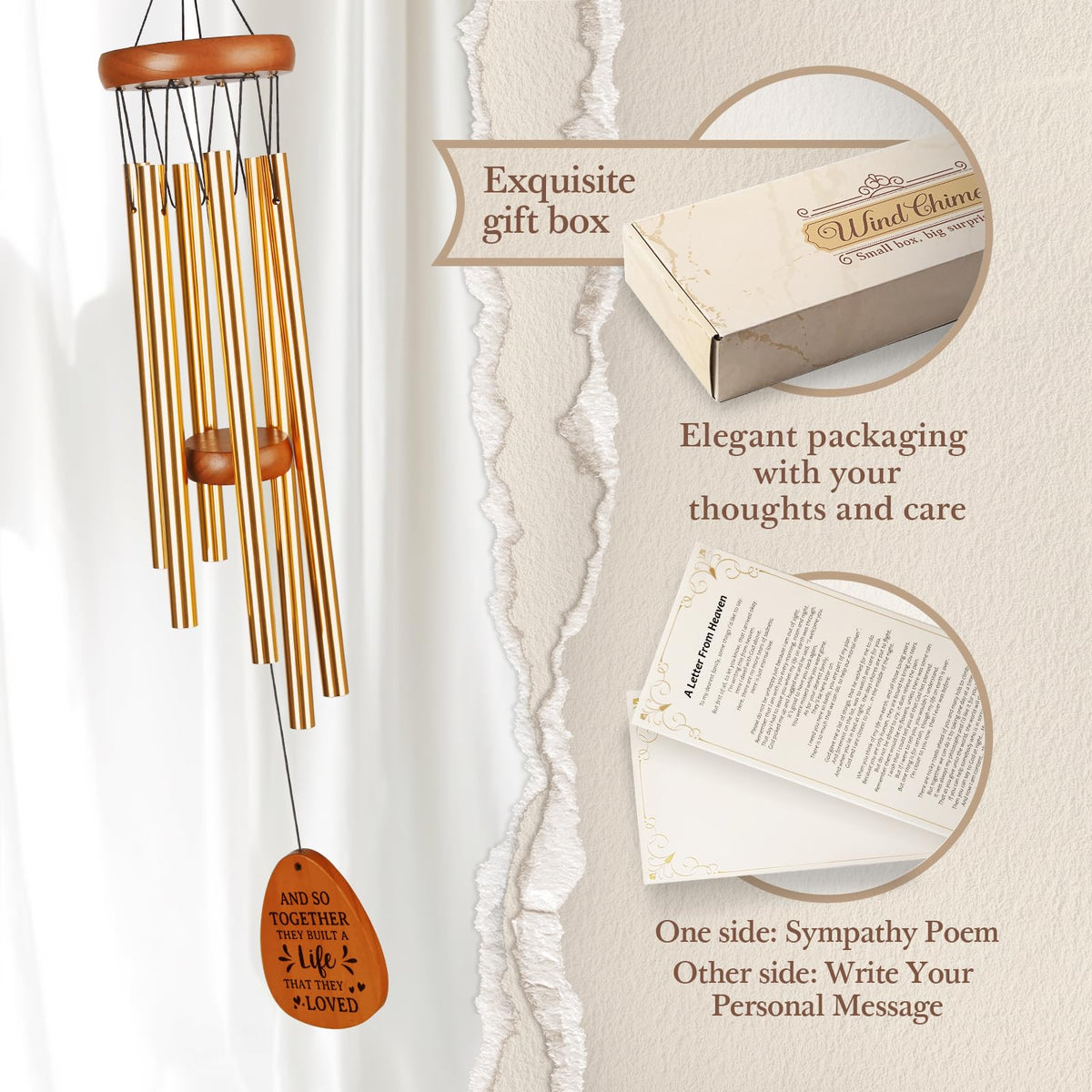 Aurahouse wind chime captures breeze melodies for peaceful moments.
