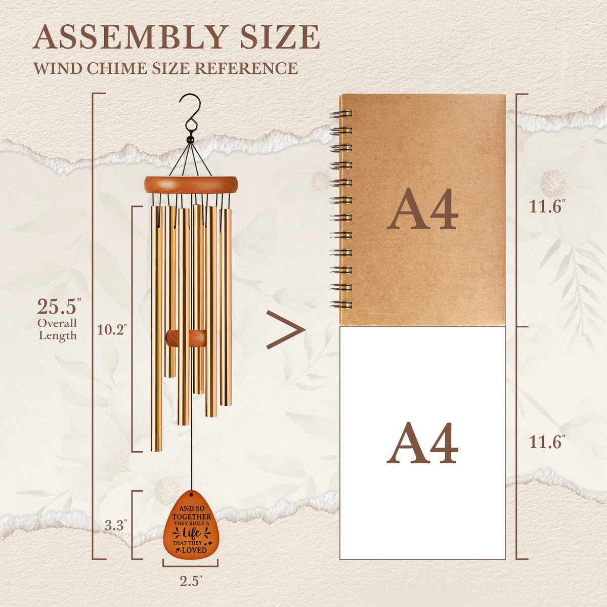Aurahouse wind chime ready-to-gift packaging makes gifting effortless.