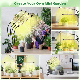AURAZIGLI LED Grow Lights mounted in a panel illustrating a compact setup for small spaces.