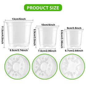 Auriikoop Clear Nursery Pots 3.5-inch compact design for small cuttings.