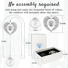 Aurlova memorial suncatcher packaging features eternity crystals for a meaningful presentation.