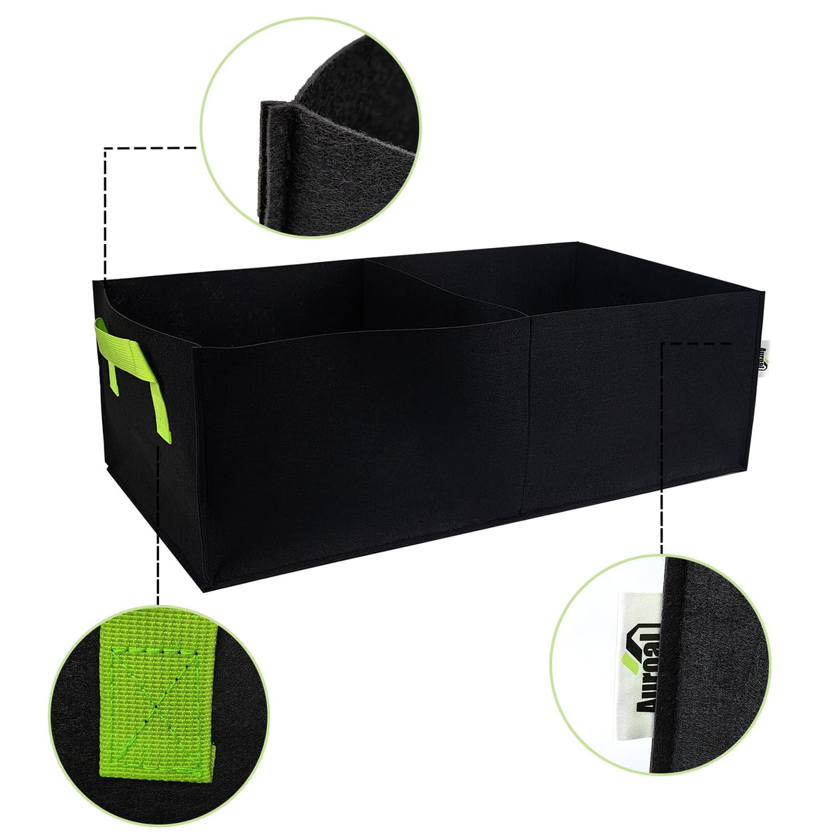 Auroal reusable foldable planter bag that stores flat after use