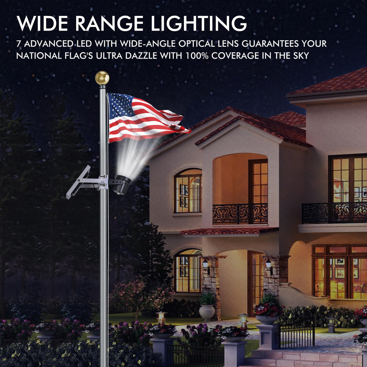 Dusk-to-dawn sensor enables automatic night lighting on Aurolit Auro 7.