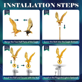 Aurolit eagle topper installation steps enabling quick setup