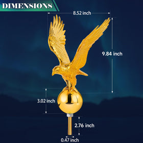Aurolit eagle topper shows detailed wings for bold visibility