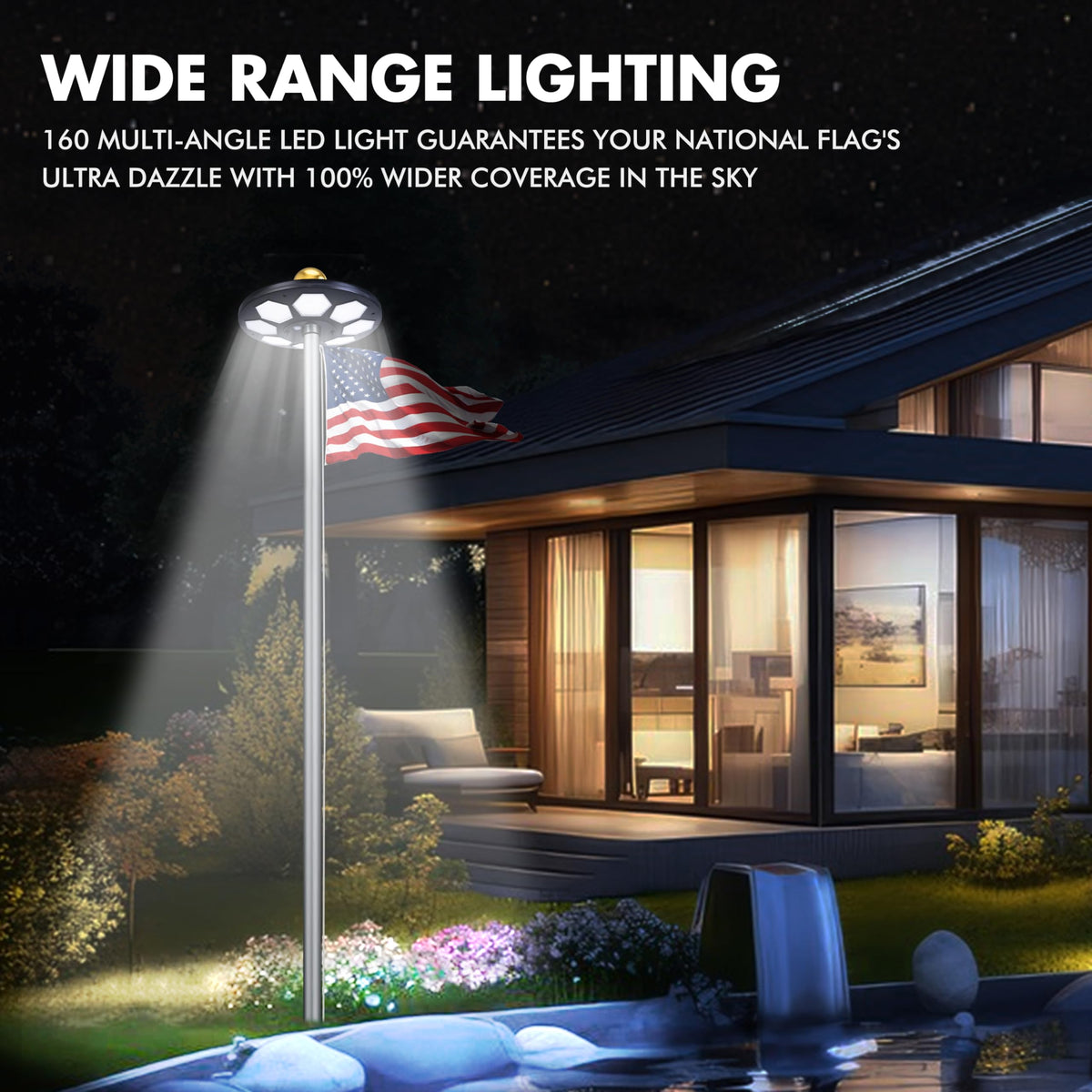 Aurolit flagpole light with 60-second setup speeds installation