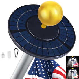 Aurolit flagpole light features dusk-to-dawn auto on/off for hands-free convenience