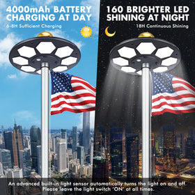 Aurolit flagpole light fits 15-25 ft poles for versatile display