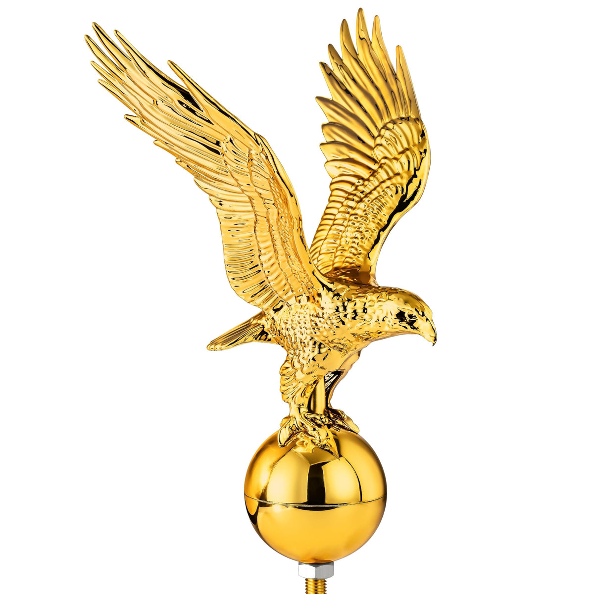 Aurolit Golden Eagle Topper 13inch on a flagpole for stately display