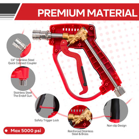 Chrome rod support on the AURORA CAR gun enhances durability and rust resistance