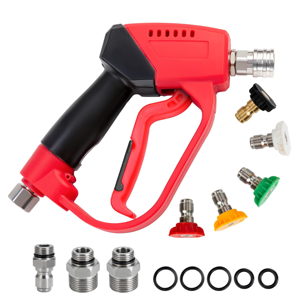 AURORA CAR short pressure washer gun showing compact 5000 PSI power for cars and driveways