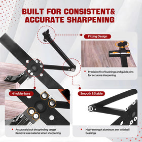 Aurorasters angle grinder adapters fit standard tools for flexible sharpening angles.