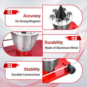 Aurorasters sharpener supports blade widths from 1.77" to 3.15" wide.