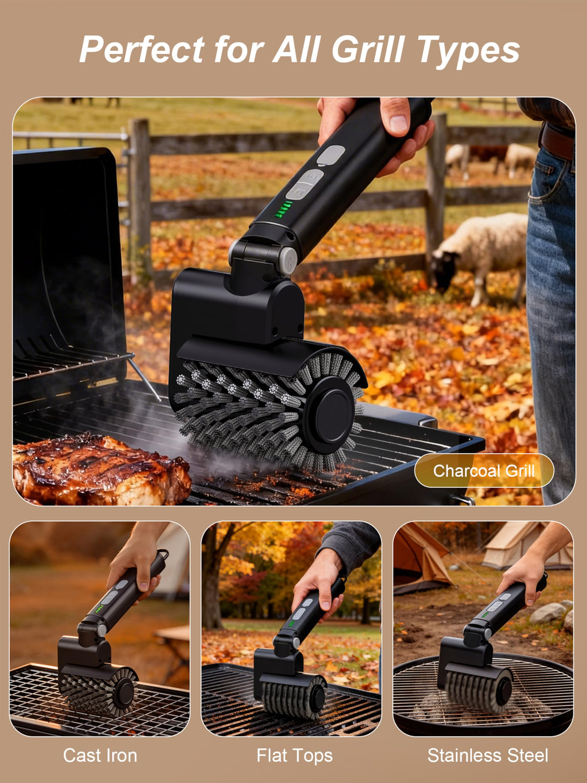 Aurviv detachable brush head is dishwasher-safe for quick maintenance.