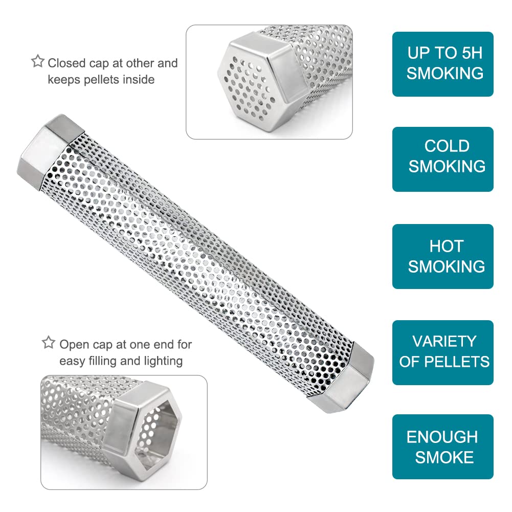 Aushucu 12in stainless steel tubes closeup highlighting durable, rust-resistant construction