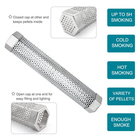 Aushucu 12in stainless steel tubes closeup highlighting durable, rust-resistant construction