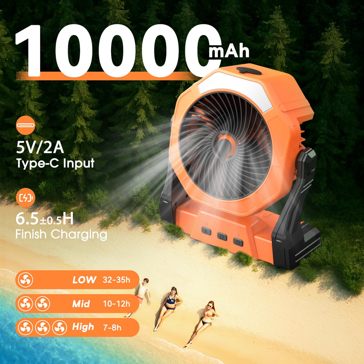 Ausic brushless motor delivers quiet outdoor cooling