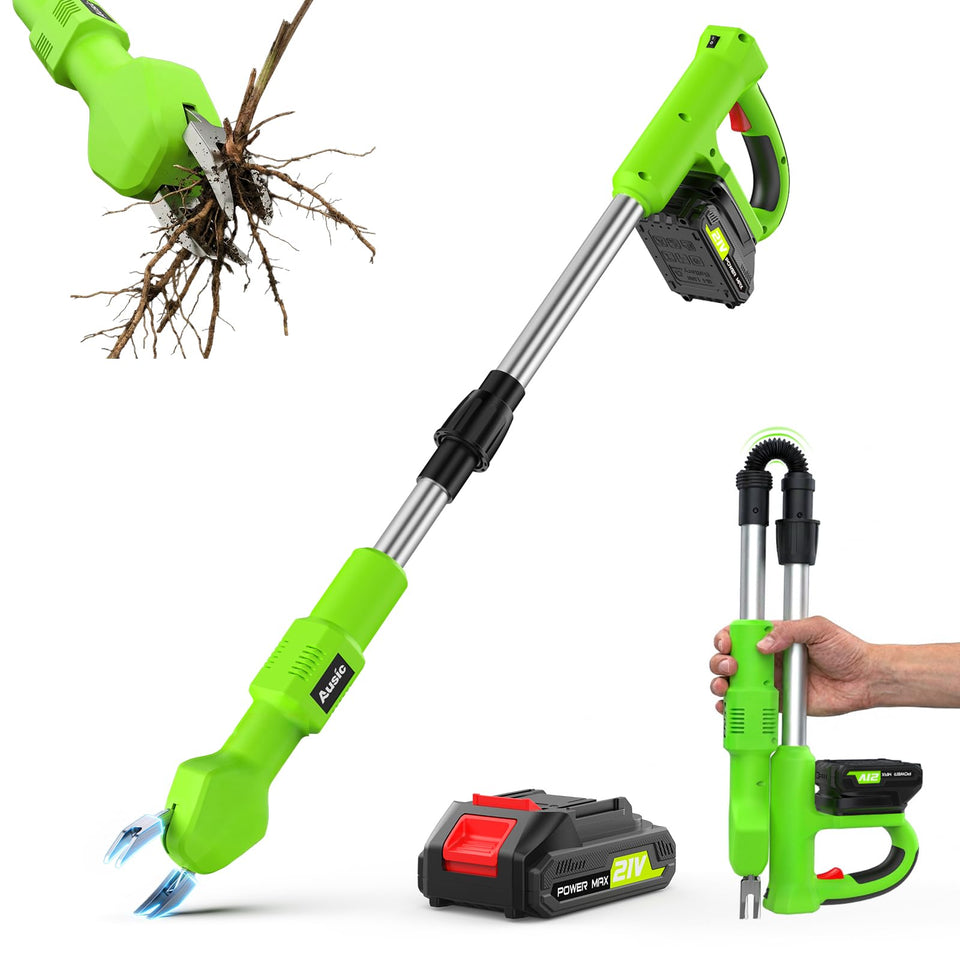 Ausic electric weed puller tool with stand-up handle for back-friendly gardening.