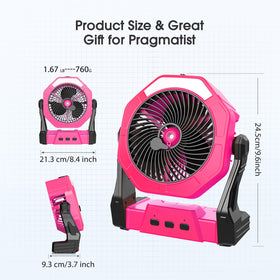 Ausic misting fan in action showing spray modes