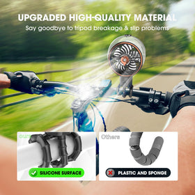 Rechargeable battery provides hours of cooling on adventures.