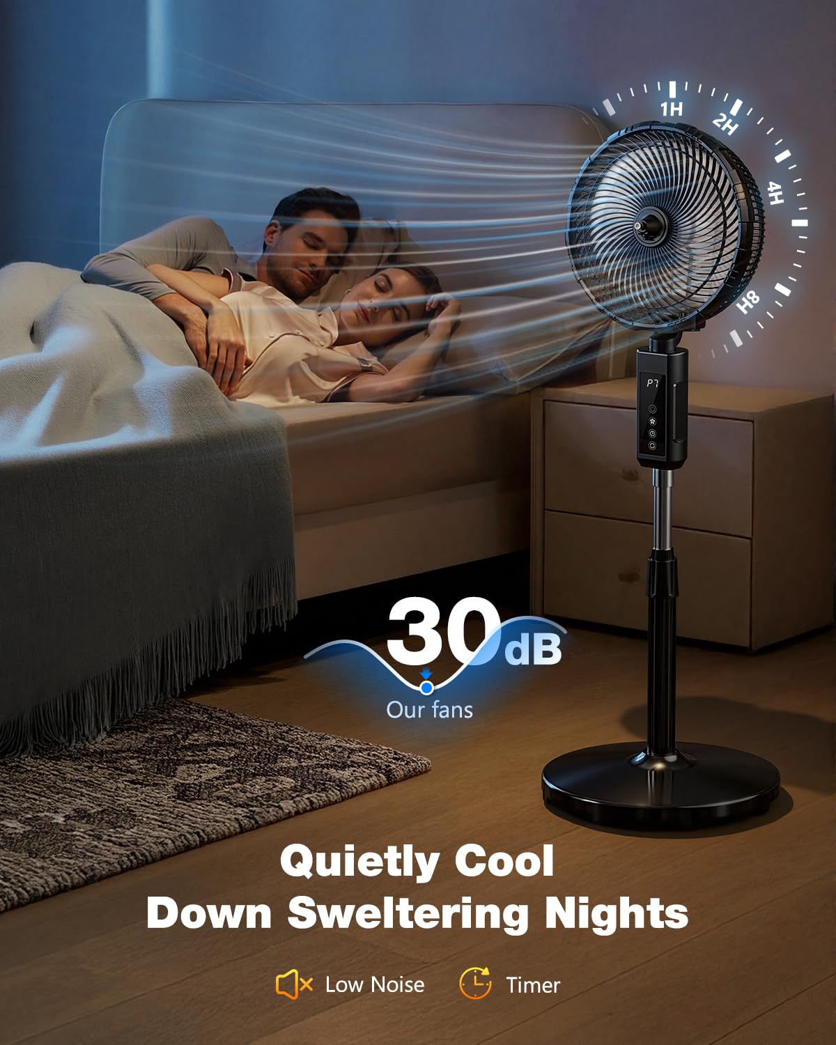 Ausic oscillating misting fan evenly distributes cooling across patios